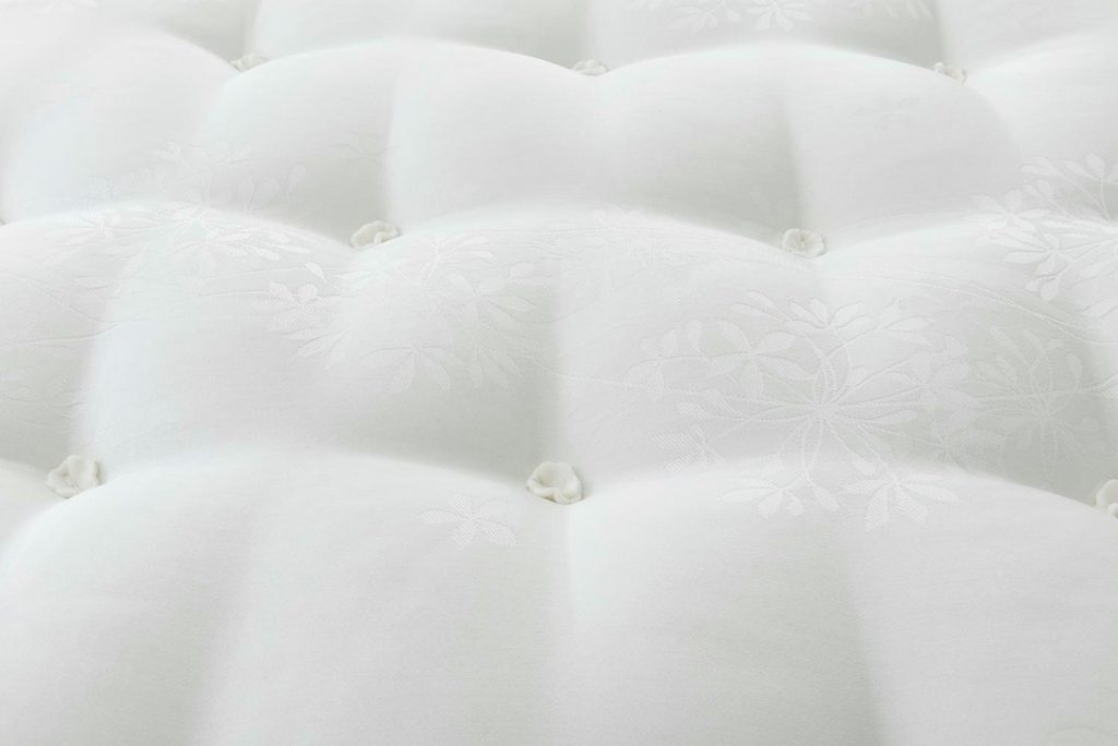 Silentnight Ashford 1400 Pocket Ortho mattress, close-up of the tufted damask surface