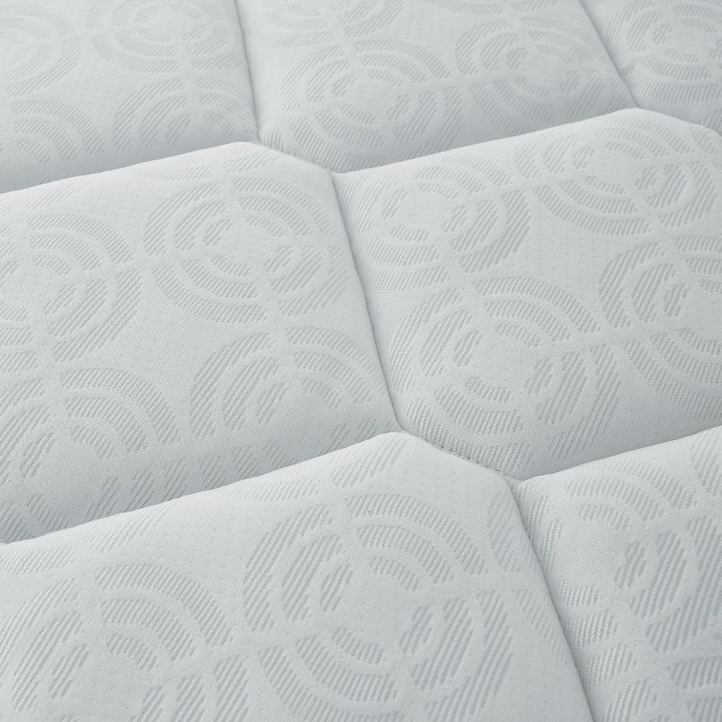 Silentnight Hatfield Memory Foam mattress, close-up of the quilted knit surface