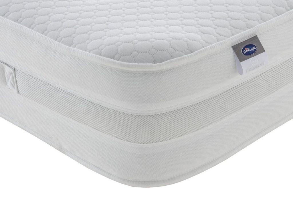Corner of the Silentnight Melrose mattress with its quilted cover and side border