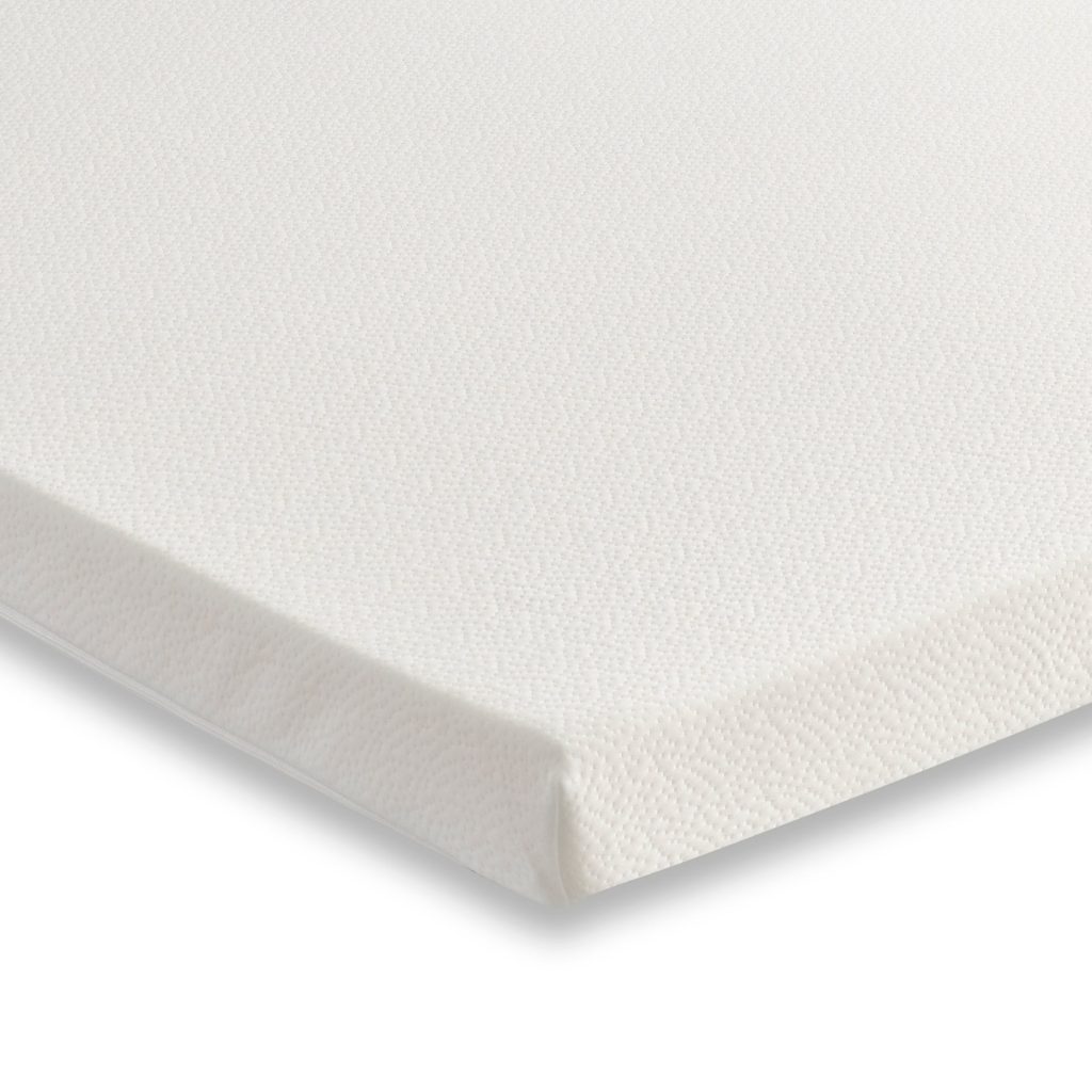 Starlight Beds memory foam topper, close-up of the cover edge