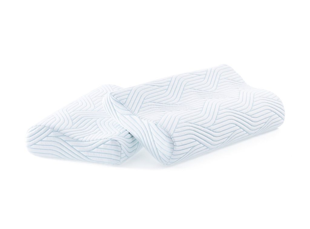TEMPUR Original SmartCool pillow bent in the middle to show how the foam flexes